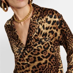 Nili Lotan Leopard Print Blouse
